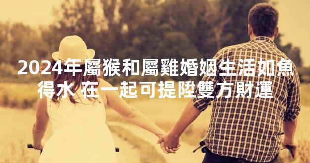 2024年屬猴和屬雞婚姻生活如魚得水 在一起可提陞雙方財運